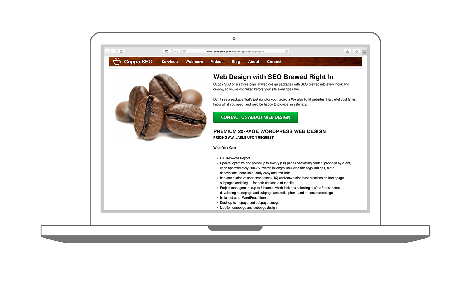 Custom Web Design & Website Conversion Cuppa SEO