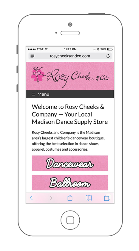 Rosy Cheeks Web Design UX Madison WI