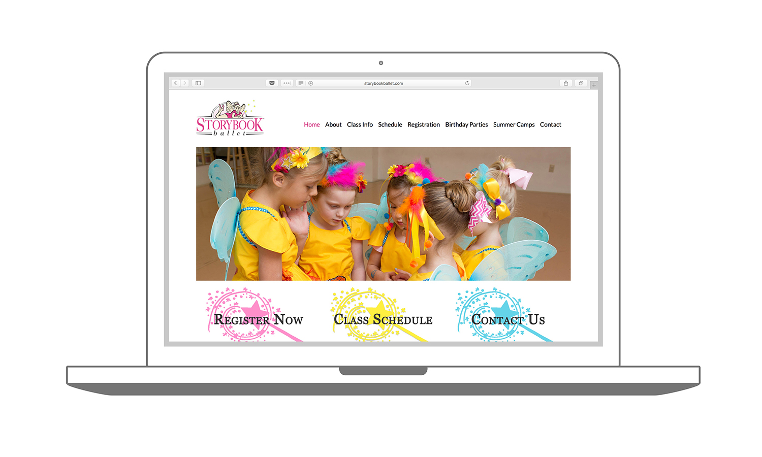 Storybook Ballet Custom Web Design Sample