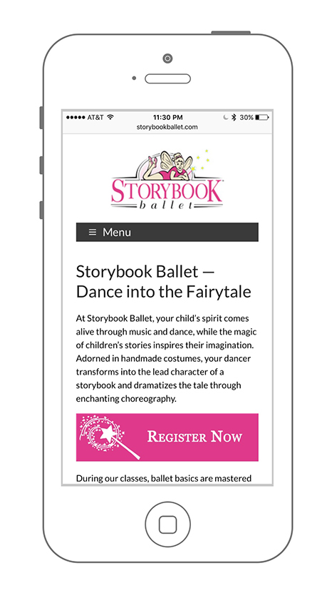 Website Design & UX Services Storybook Ballet