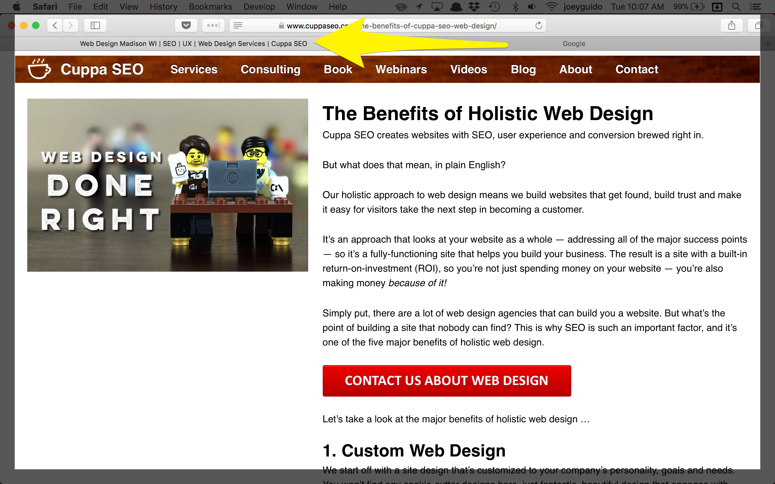 Custom Web Design Madison WI Optimizing Title Tags